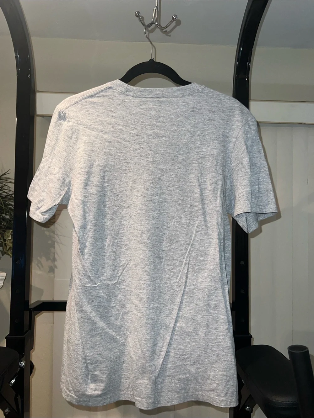 adidas Heather Gray T-Shirt with Orange Logo